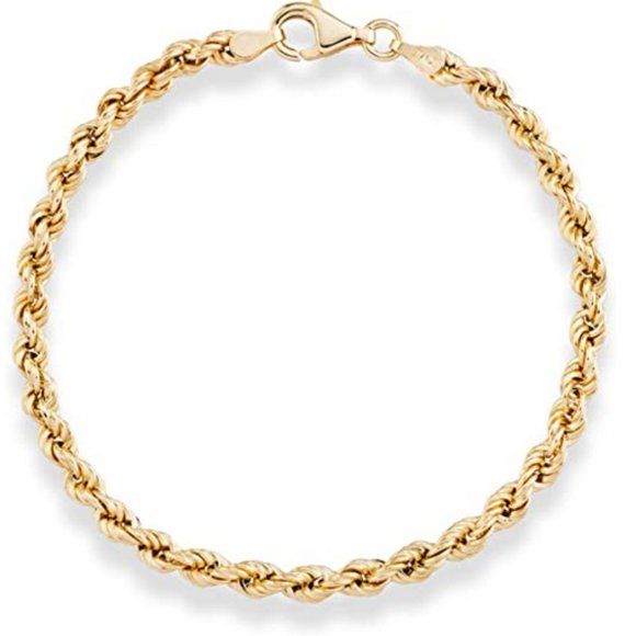 18K Gold Over Sterling Silver 4mm Classic Chain